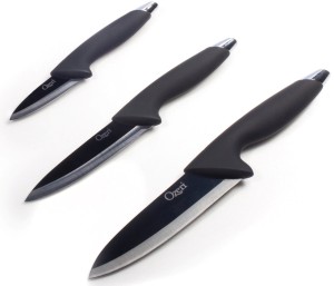 Ozeri Elite Chef Black Ceramic 3-Piece Knife Set